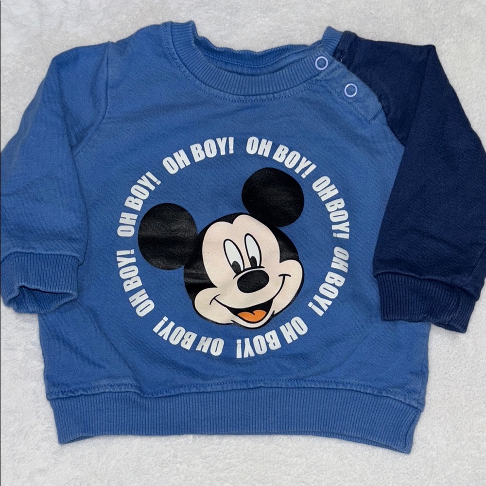 Disney Mickey Mouse Blue Kids Sweatshirt - Picture 2 of 5